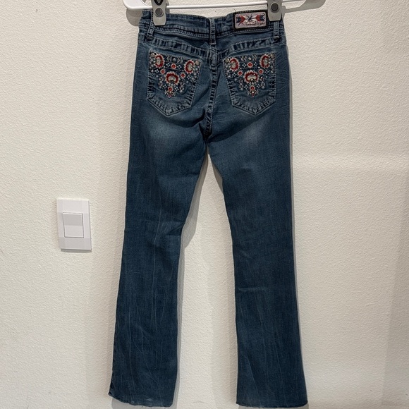 Grace Women's Dark Blue Flare Jeans - Picture 2 of 9